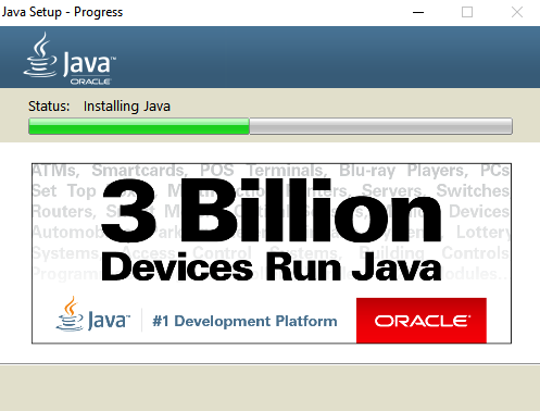 Progreso Instalación Java