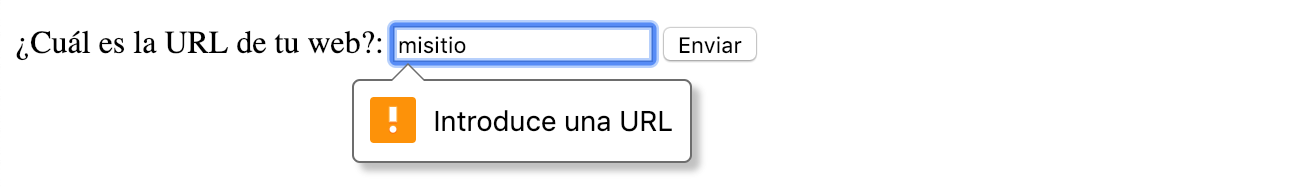 Imagen de un Input tipo URL